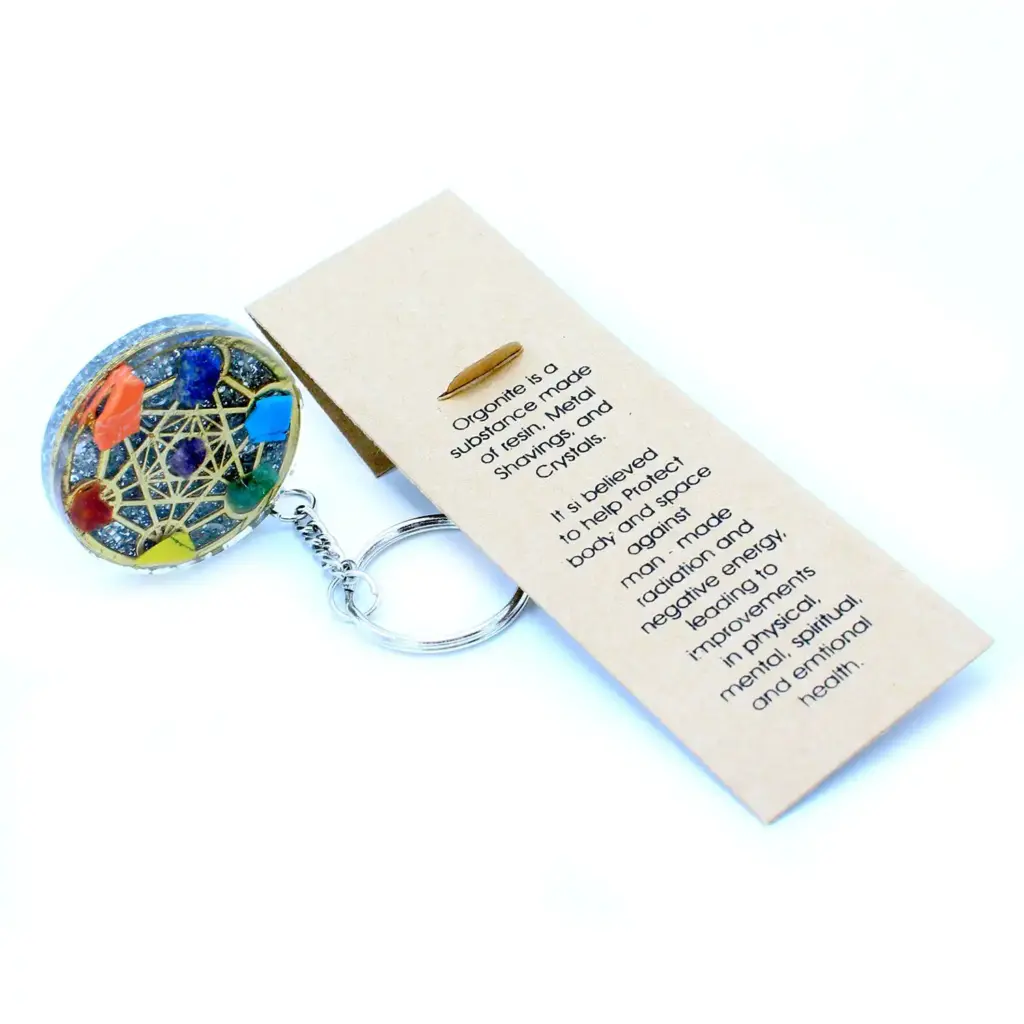 Orgonite Power Keyring – Round Seven Chakra | www.artisangoods.co.uk 3 Orgonite Power Keyring – Round Seven Chakra | www.artisangoods.co.uk 3