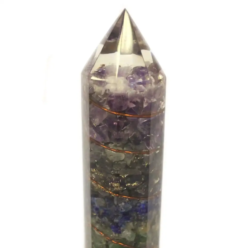 Orgonite Power Wand 15cm Copper & Gemchips | www.artisangoods.co.uk 2 Orgonite Power Wand 15cm Copper & Gemchips | www.artisangoods.co.uk 2