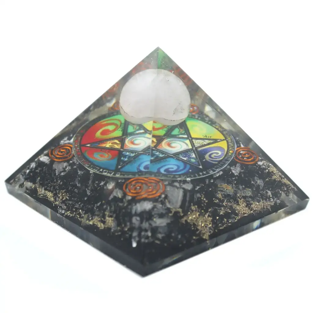 Orgonite Pyramid – Midnight Pentagon – 70mm | www.artisangoods.co.uk 2