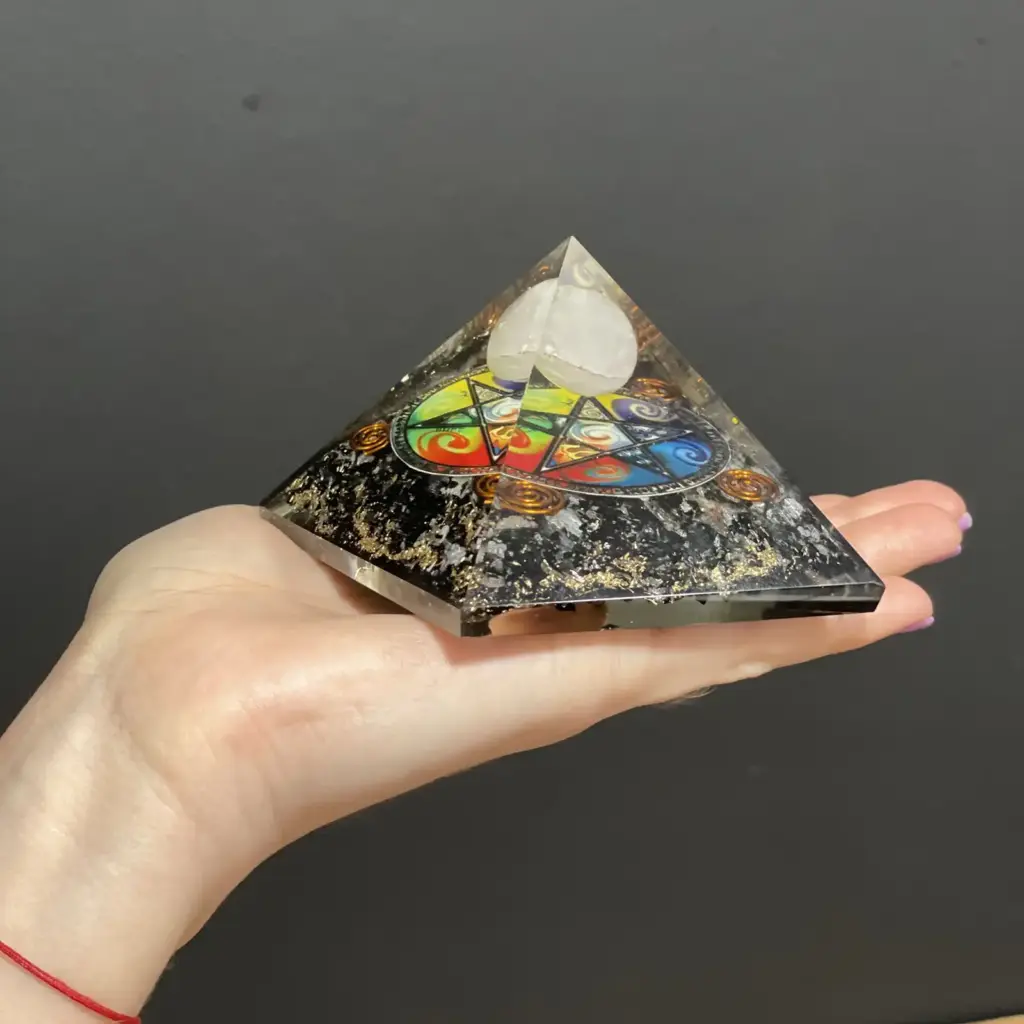 Orgonite Pyramid – Midnight Pentagon – 70mm | www.artisangoods.co.uk 3