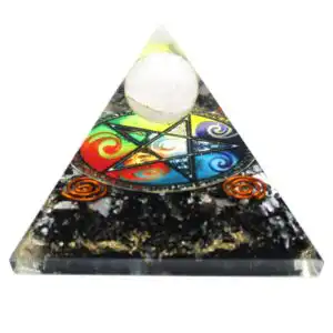 Orgonite Pyramid – Midnight Pentagon – 70mm | www.artisangoods.co.uk 1