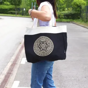 Oversized Tote Bag Chocolate Stonewash 14oz – Freedom Chakra | www.artisangoods.co.uk 2