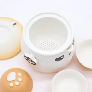 Panda Teapot Set & Three Cups – Orange | www.artisangoods.co.uk 6
