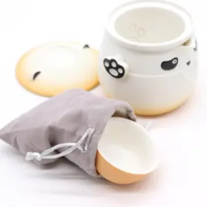 Panda Teapot Set & Three Cups – Orange | www.artisangoods.co.uk 4