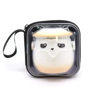 Panda Teapot Set & Three Cups – Orange | www.artisangoods.co.uk 7