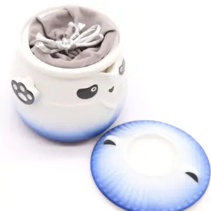 Panda Teapot Set & Three Cups – Sky Blue | www.artisangoods.co.uk 2