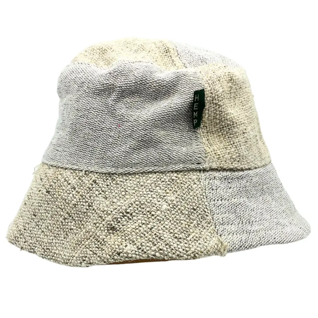 Patched Hemp & Cotton Boho Festival Hat – Natural | www.artisangoods.co.uk