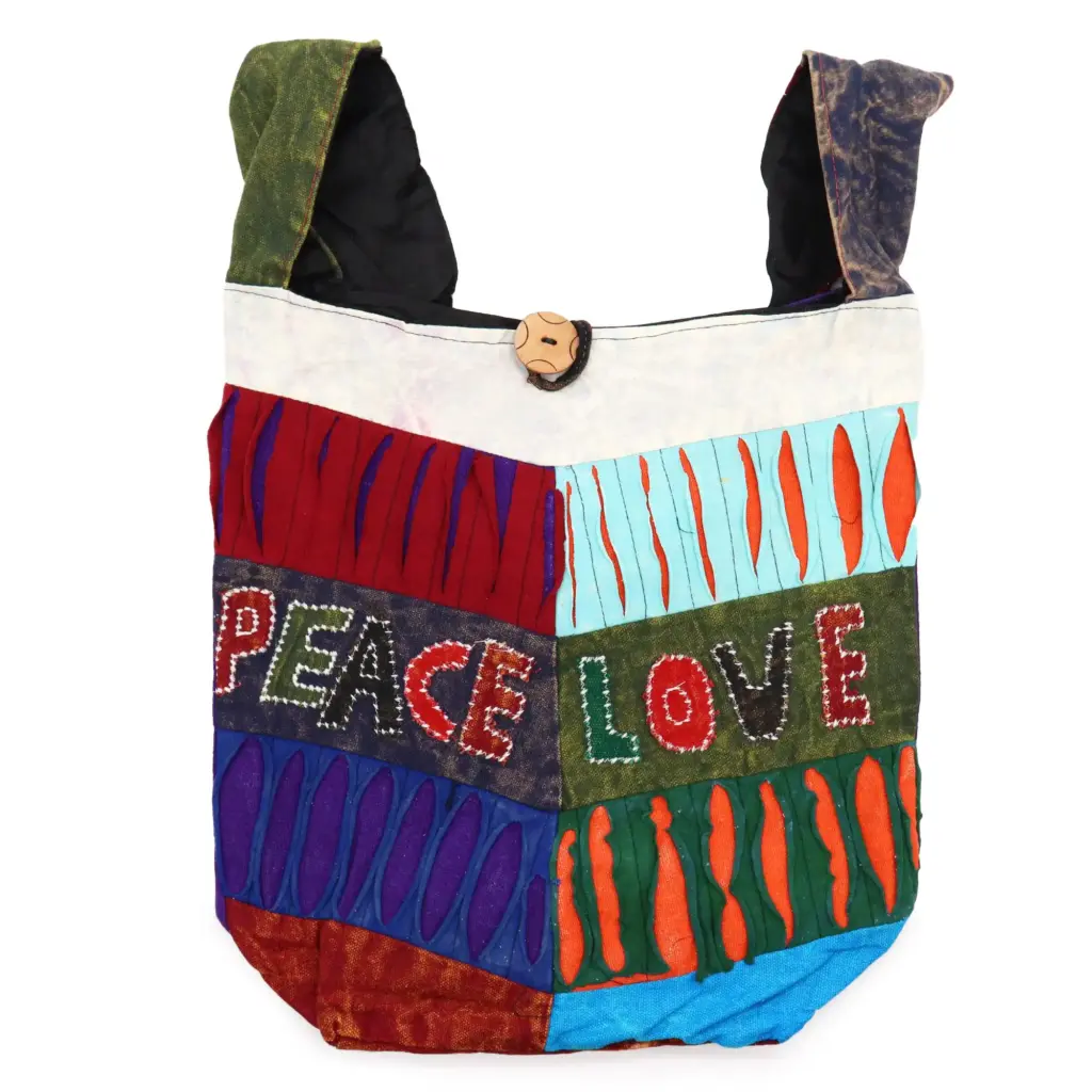 Peace & Love Bags (asst des) | www.artisangoods.co.uk