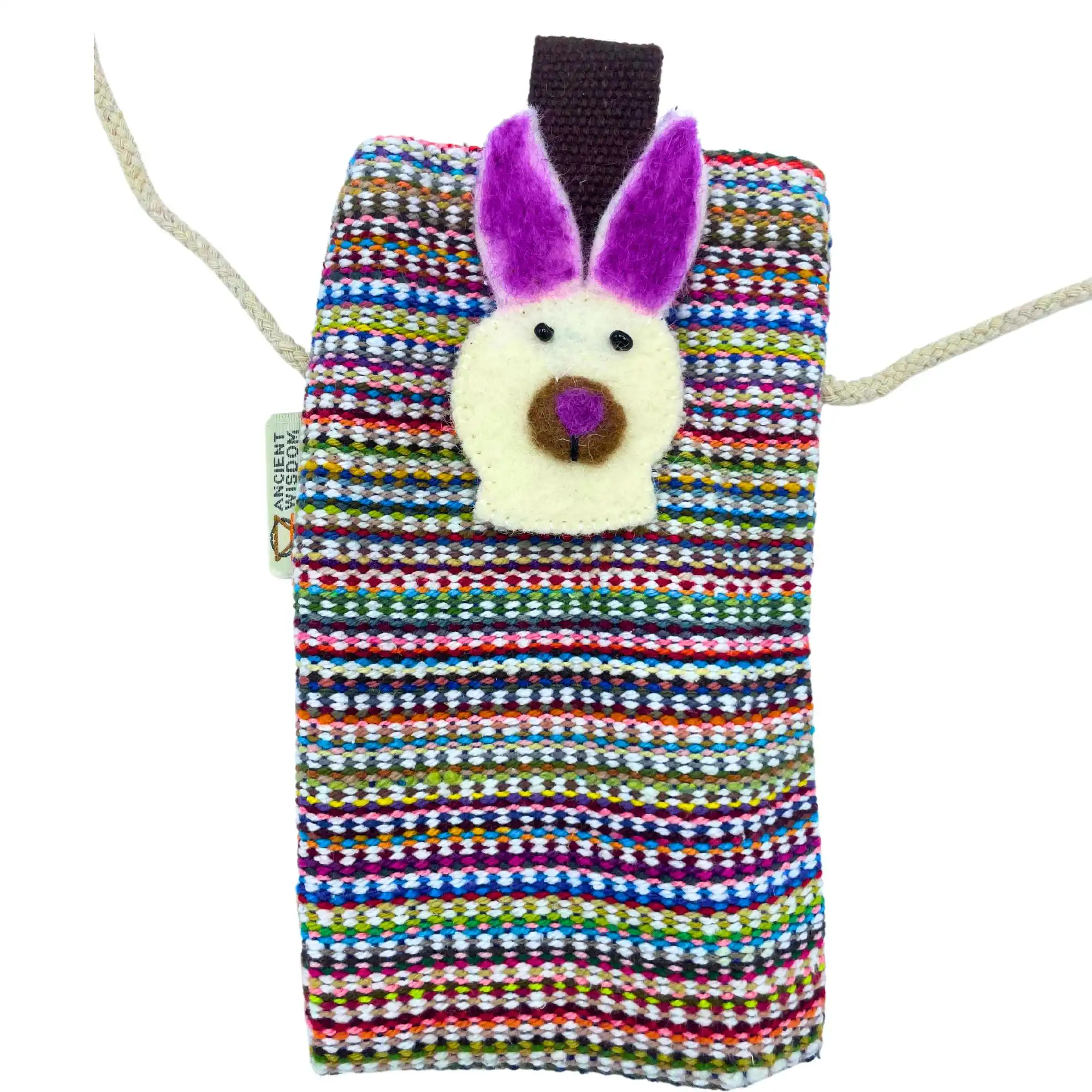 Phone Holder Bag Stripes Pink – bunny decor | www.artisangoods.co.uk 5 Phone Holder Bag Stripes Pink – bunny decor | www.artisangoods.co.uk 4
