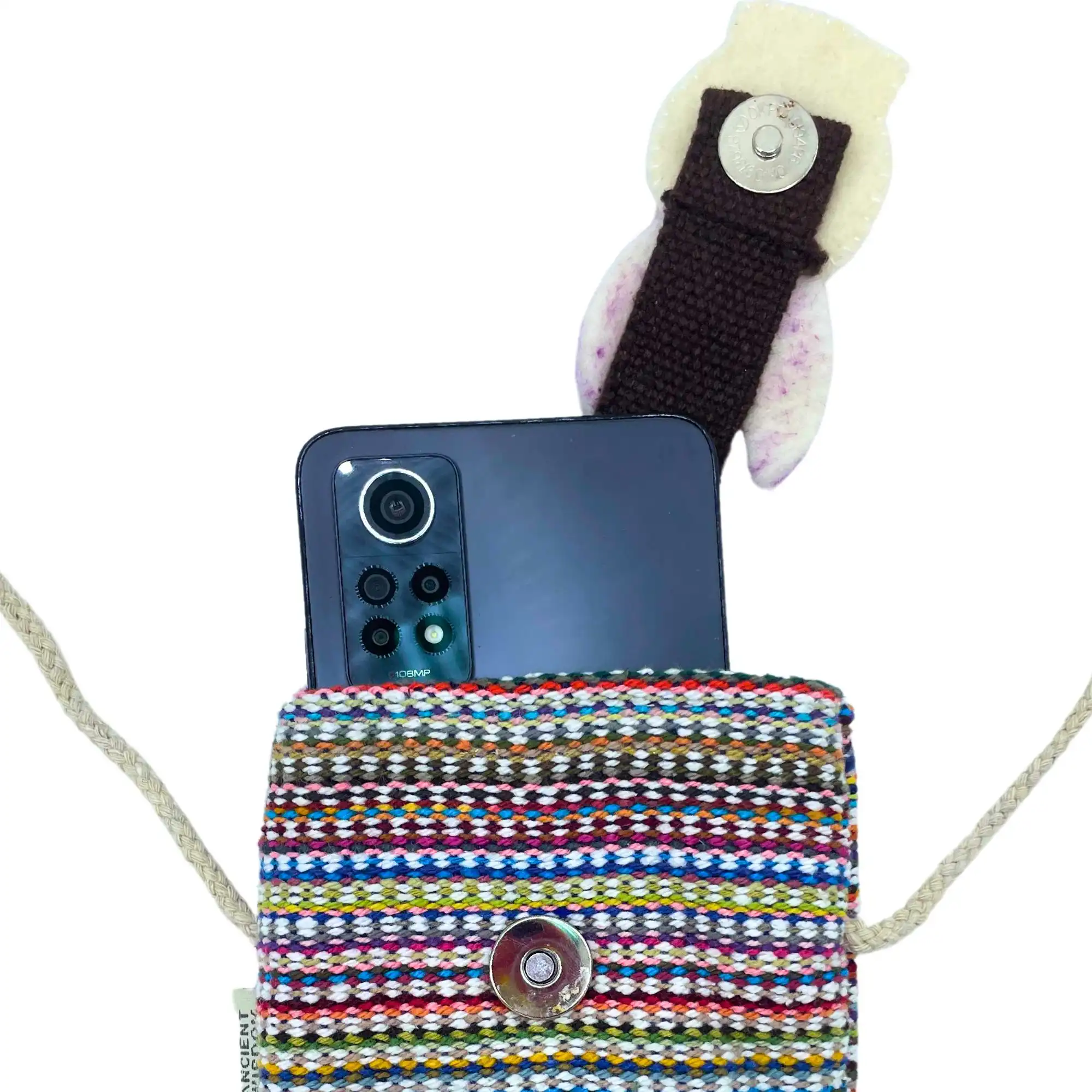 Phone Holder Bag Stripes Pink – bunny decor | www.artisangoods.co.uk 3 Phone Holder Bag Stripes Pink – bunny decor | www.artisangoods.co.uk 2