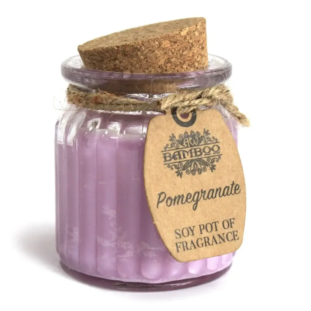 Pomegranate Soy Pot of Fragrance Candles | www.artisangoods.co.uk