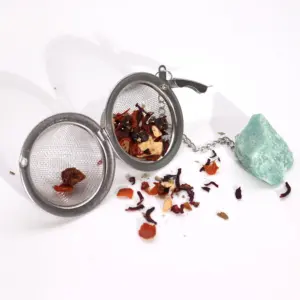 Raw Crystal Gemstone Tea Strainer – Black Obsidian | www.artisangoods.co.uk 6