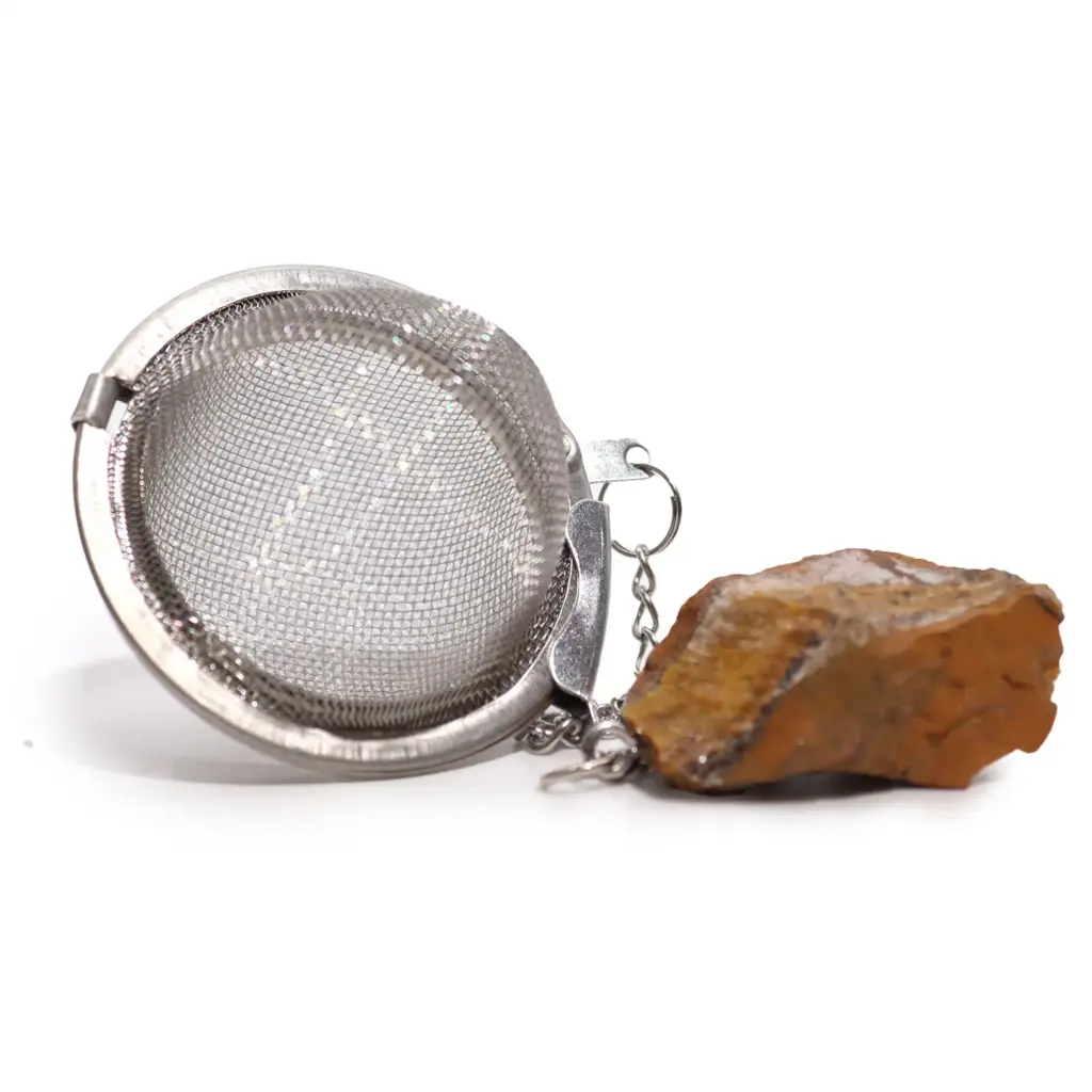 Raw Crystal Gemstone Tea Strainer – Gold Tigers Eye | www.artisangoods.co.uk 4 Raw Crystal Gemstone Tea Strainer – Gold Tigers Eye | www.artisangoods.co.uk 4