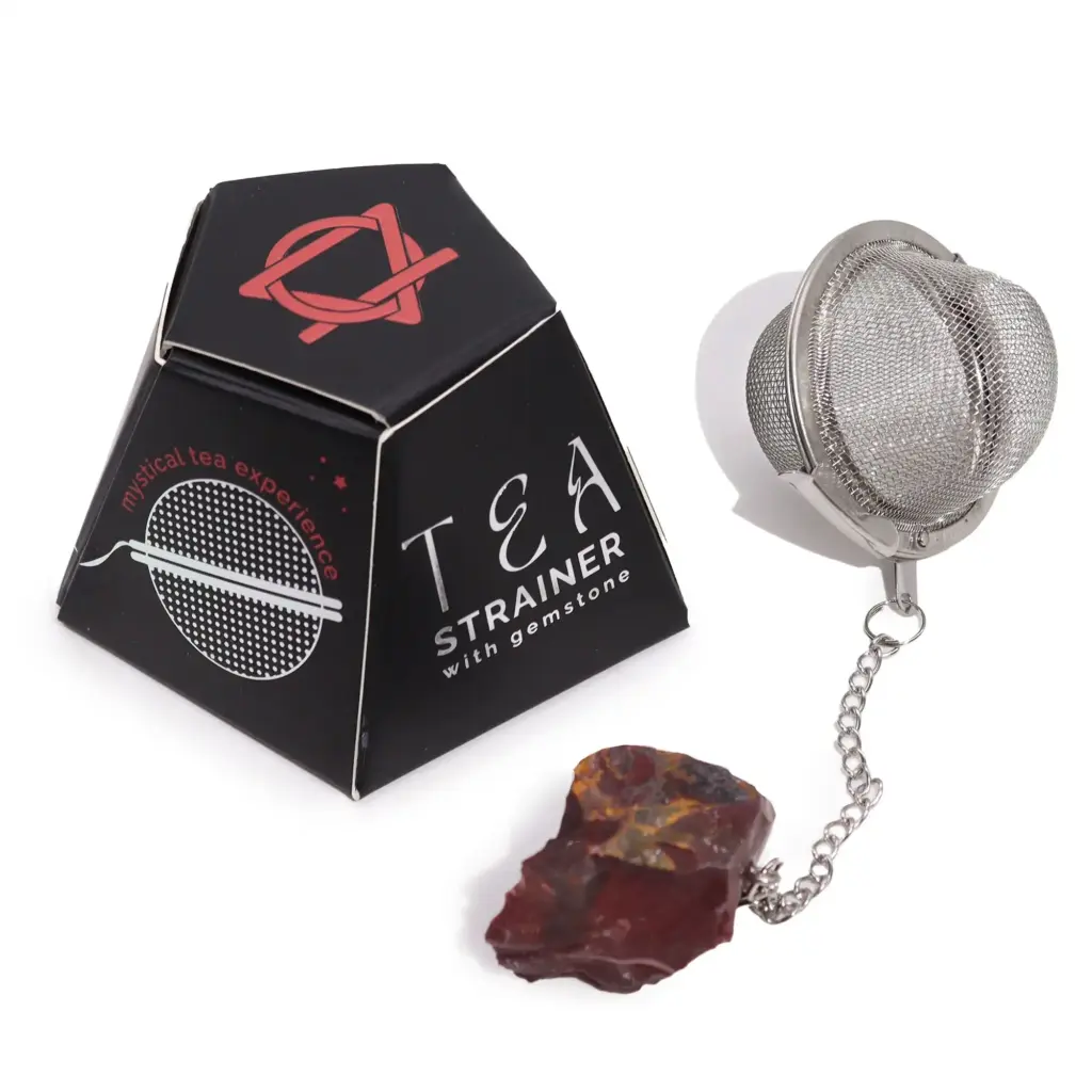 Raw Crystal Gemstone Tea Strainer – Mookaite | www.artisangoods.co.uk Raw Crystal Gemstone Tea Strainer – Mookaite | www.artisangoods.co.uk