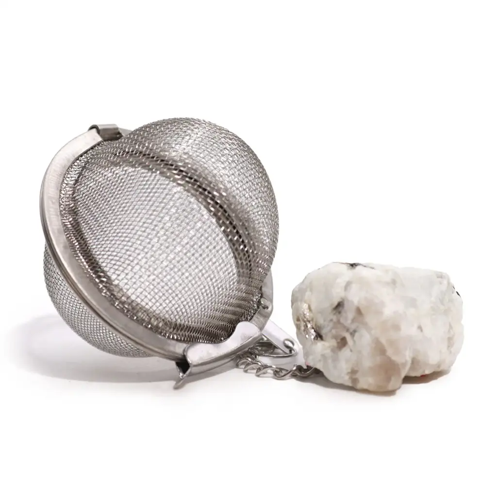 Raw Crystal Gemstone Tea Strainer – Rainbow Moonstone | www.artisangoods.co.uk 6 Raw Crystal Gemstone Tea Strainer – Rainbow Moonstone | www.artisangoods.co.uk 6