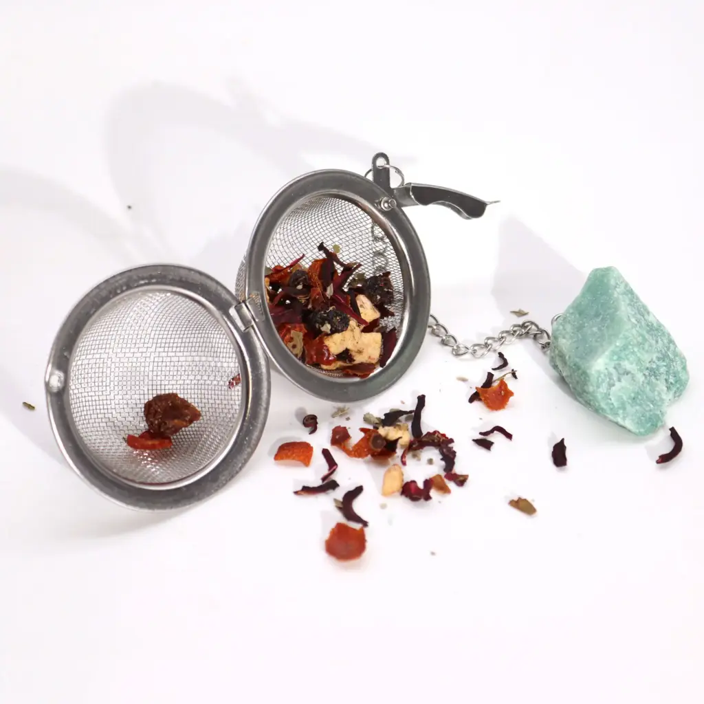 Raw Crystal Gemstone Tea Strainer – Rainbow Moonstone | www.artisangoods.co.uk 5 Raw Crystal Gemstone Tea Strainer – Rainbow Moonstone | www.artisangoods.co.uk 5