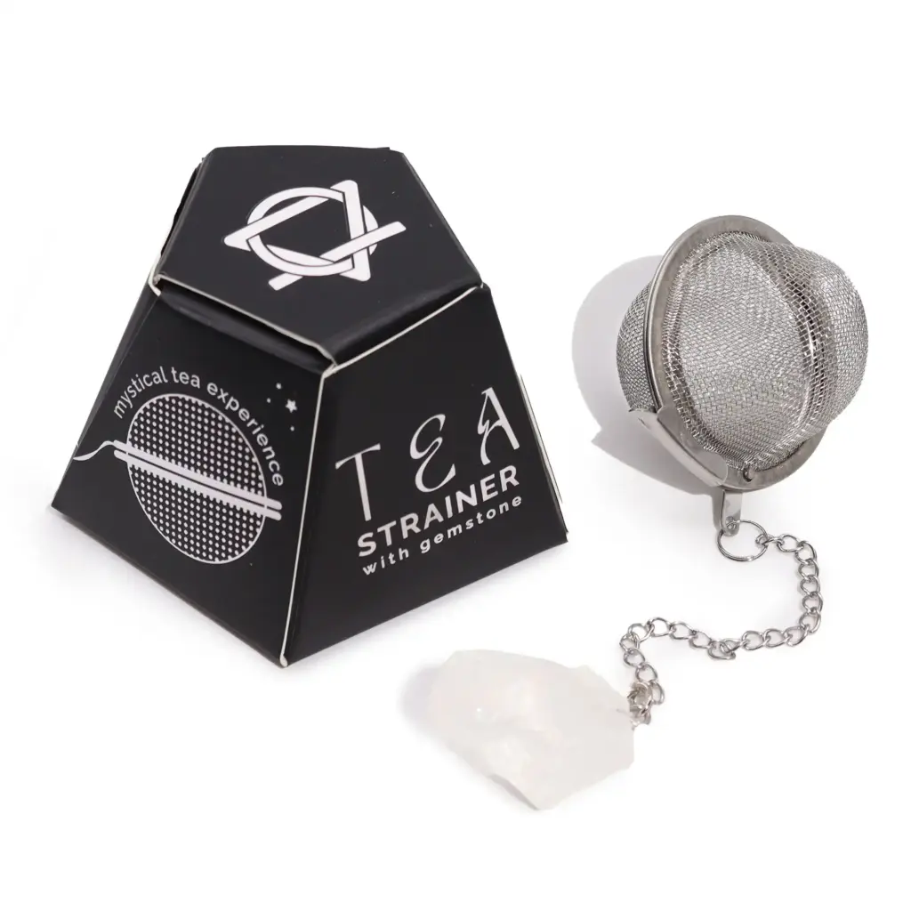 Raw Crystal Gemstone Tea Strainer – Rock Quartz | www.artisangoods.co.uk Raw Crystal Gemstone Tea Strainer – Rock Quartz | www.artisangoods.co.uk