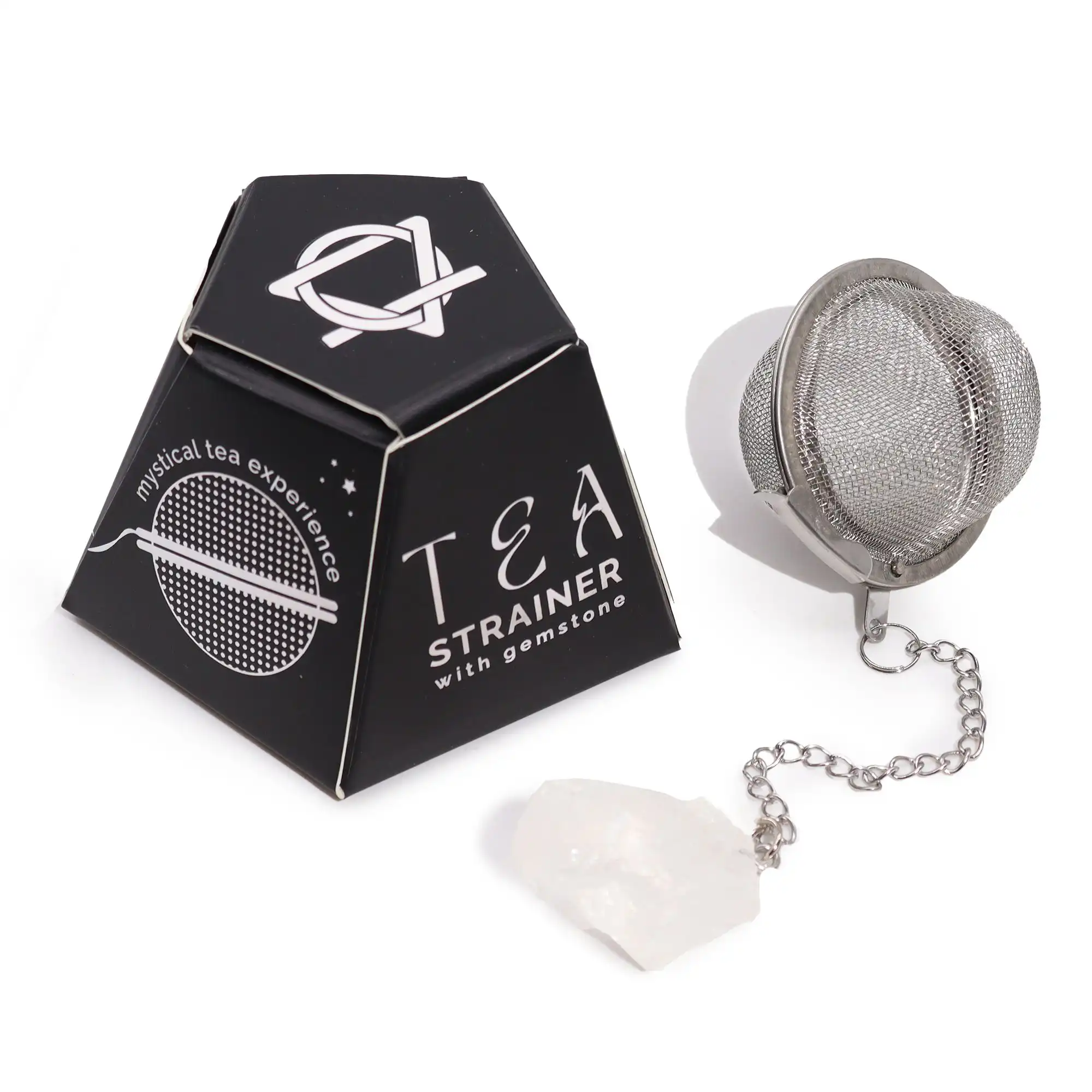 Raw Crystal Gemstone Tea Strainer – Rock Quartz | www.artisangoods.co.uk 2 Raw Crystal Gemstone Tea Strainer – Rock Quartz | www.artisangoods.co.uk 1