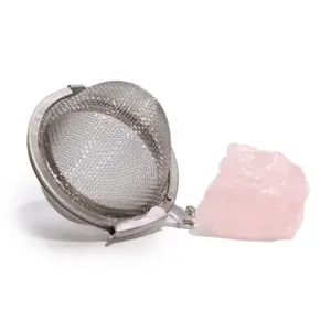 Raw Crystal Gemstone Tea Strainer – Rose Quartz | www.artisangoods.co.uk 6