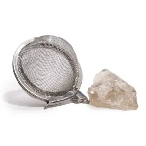 Raw Crystal Gemstone Tea Strainer – Smoky Quartz | www.artisangoods.co.uk 6