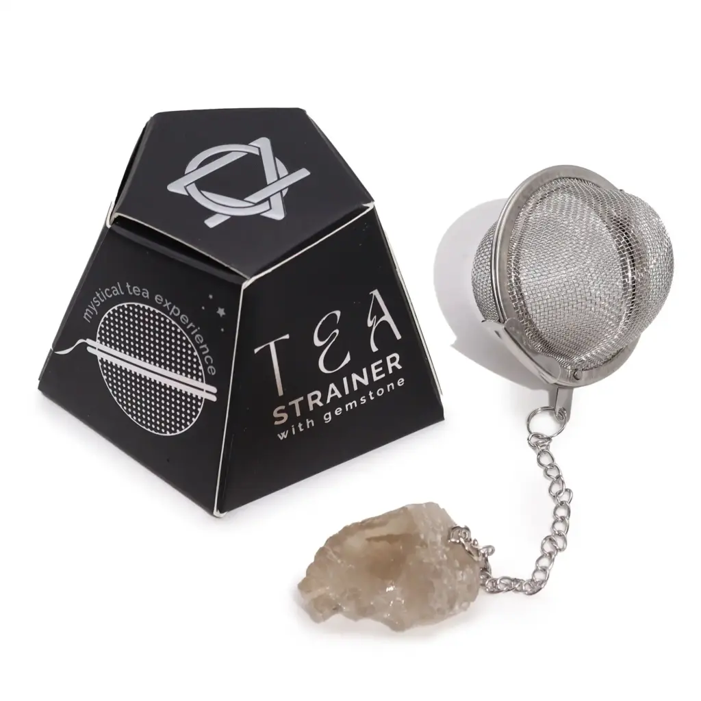 Raw Crystal Gemstone Tea Strainer – Smoky Quartz | www.artisangoods.co.uk Raw Crystal Gemstone Tea Strainer – Smoky Quartz | www.artisangoods.co.uk