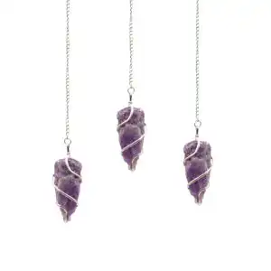 Raw Gemstone Pendulum – Amethyst | www.artisangoods.co.uk 1