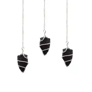 Raw Gemstone Pendulum – Black Agate | www.artisangoods.co.uk 1