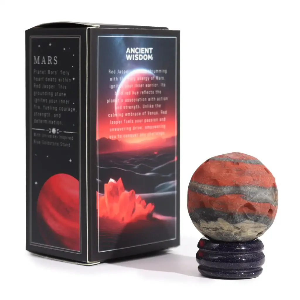 Red Jasper Planet on a Sola Goldstone Stand (MARS) | www.artisangoods.co.uk 11