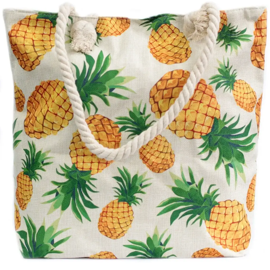 Rope Handle Bag – Pineapples | www.artisangoods.co.uk Rope Handle Bag – Pineapples | www.artisangoods.co.uk