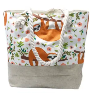 Rope Handle Bag – Sloths | www.artisangoods.co.uk 3