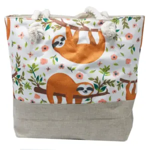 Rope Handle Bag – Sloths | www.artisangoods.co.uk 2