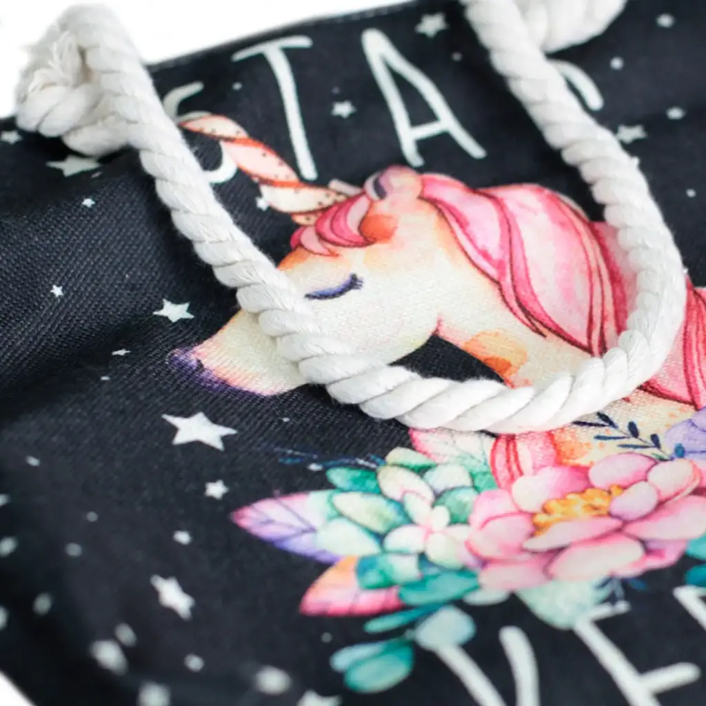 Rope Handle Bag – Star Keeper Unicorn | www.artisangoods.co.uk Rope Handle Bag – Star Keeper Unicorn | www.artisangoods.co.uk