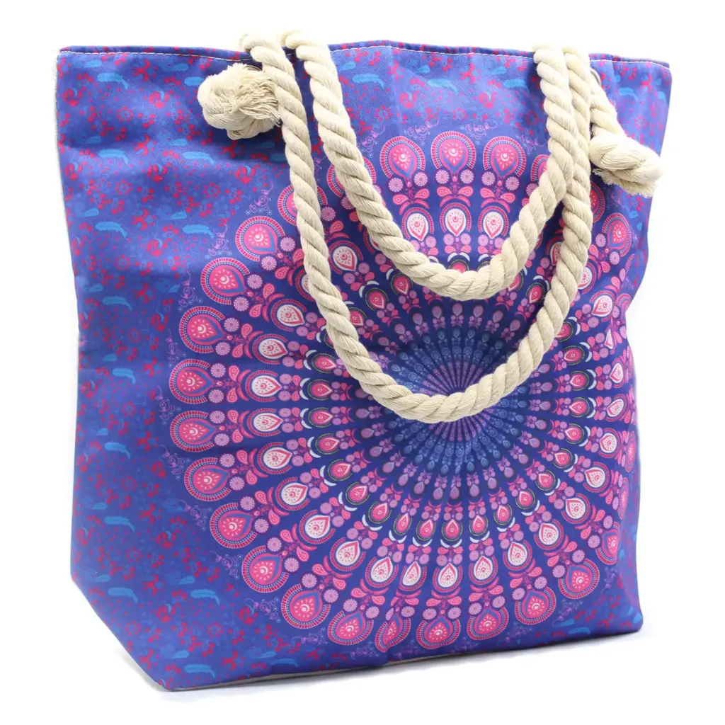 Rope Handle Mandela Bag – Purple Blue | www.artisangoods.co.uk Rope Handle Mandela Bag – Purple Blue | www.artisangoods.co.uk