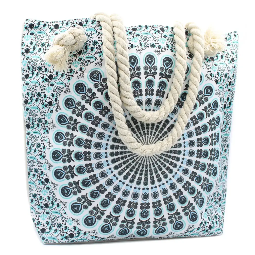 Rope Handle Mandela Bag – Sky Blue | www.artisangoods.co.uk Rope Handle Mandela Bag – Sky Blue | www.artisangoods.co.uk