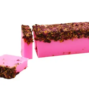 Rose & Rose Petals – Soap Loaf | www.artisangoods.co.uk 3