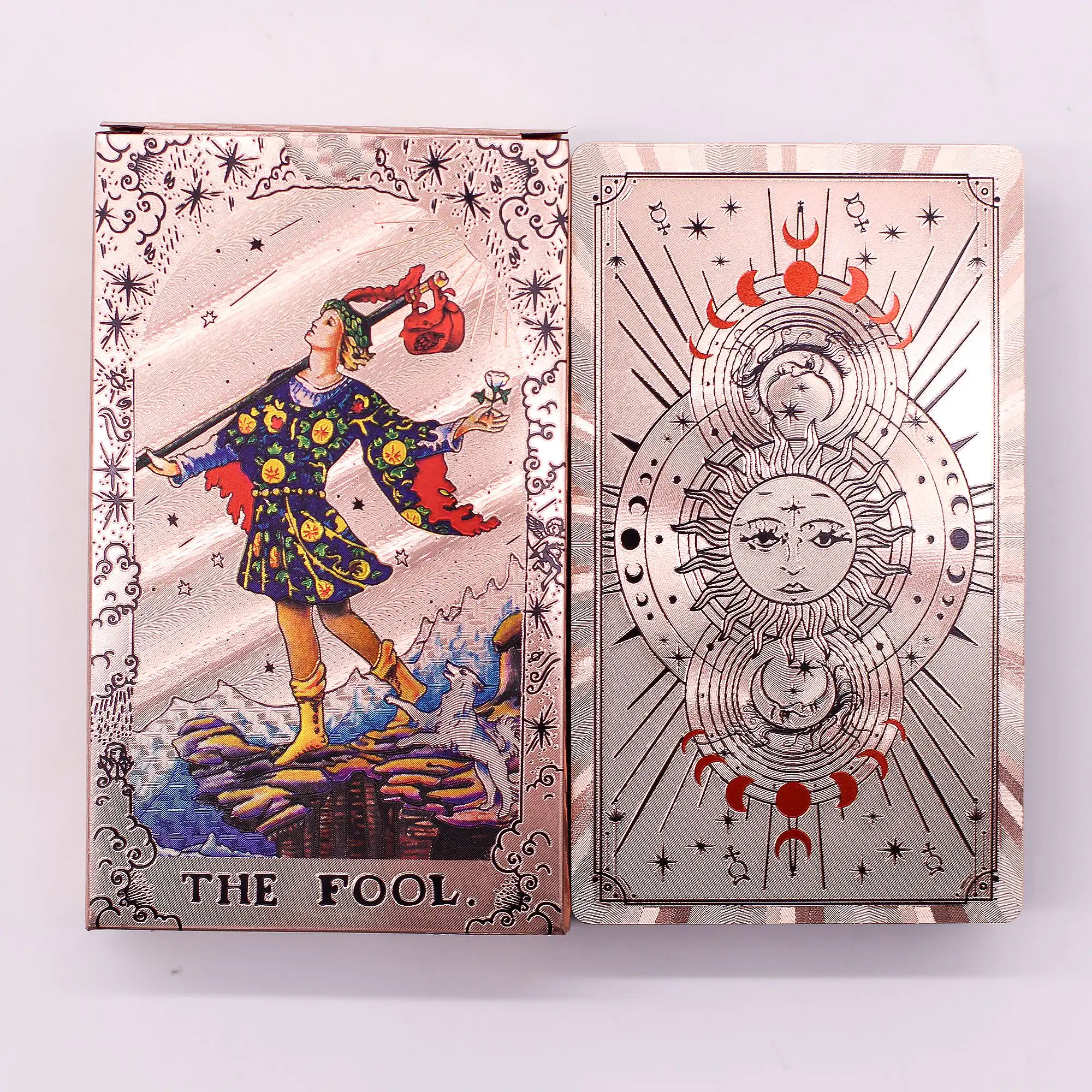 Rose Gold Foil Tarot Card Set – Moon Phase – with booklet | www.artisangoods.co.uk 5 Rose Gold Foil Tarot Card Set – Moon Phase – with booklet | www.artisangoods.co.uk 4