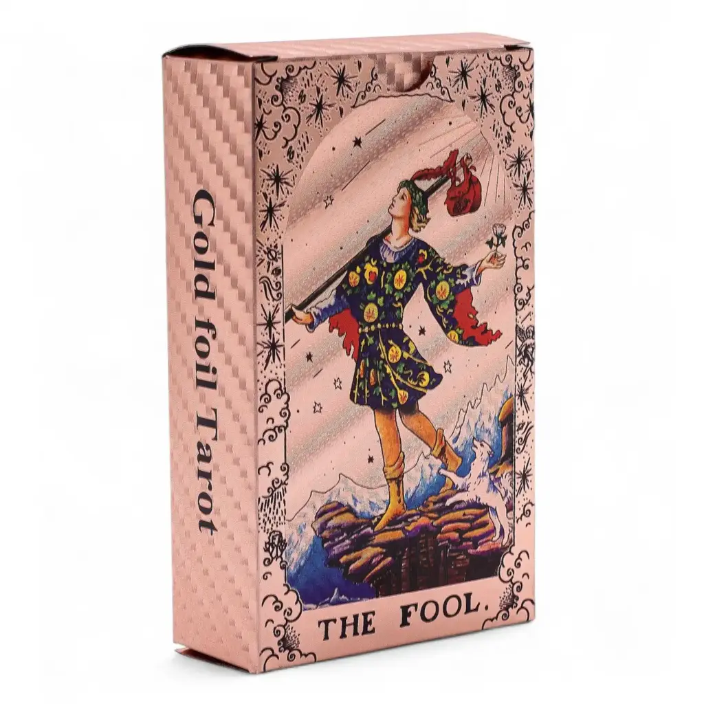 Rose Gold Foil Tarot Card Set – Moon Phase – with booklet | www.artisangoods.co.uk 5
