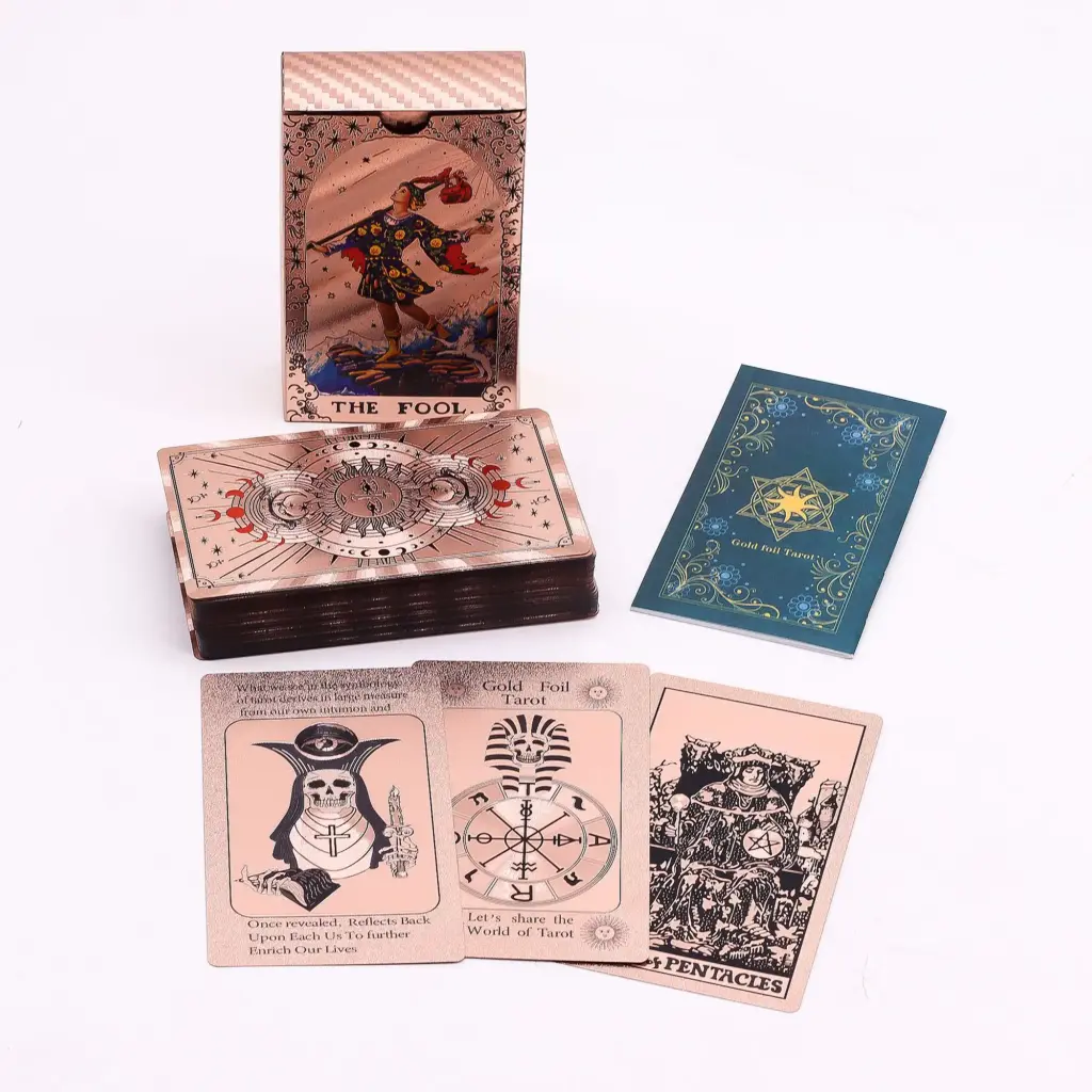 Rose Gold Foil Tarot Card Set – Moon Phase – with booklet | www.artisangoods.co.uk 2