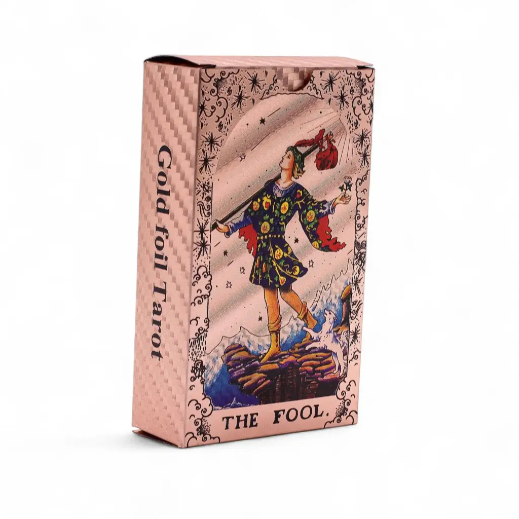 Rose Gold Foil Tarot Card Set – Moon Phase – with booklet | www.artisangoods.co.uk