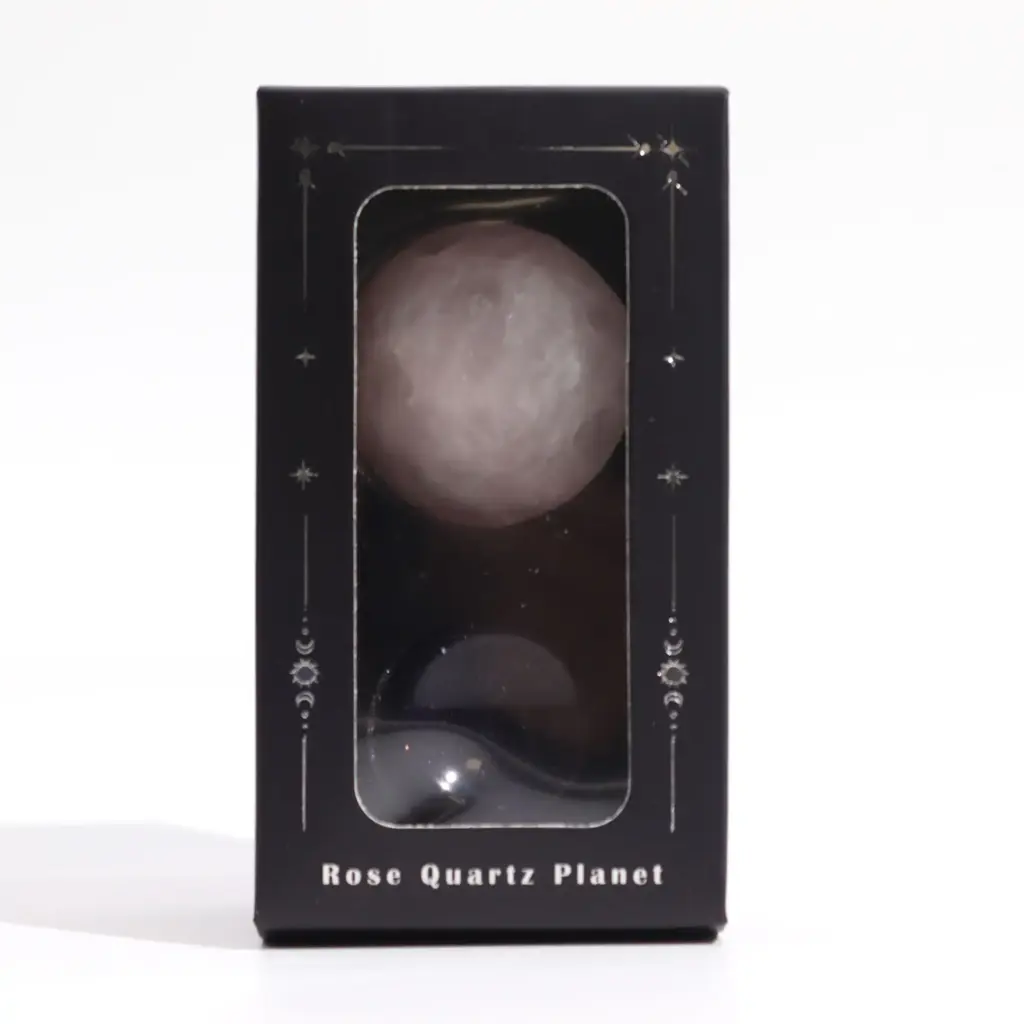 Rose Quartz Planet on a Sola Goldstone Stand (VENUS) | www.artisangoods.co.uk 4