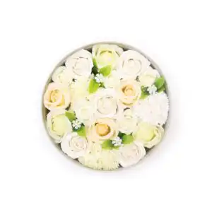Round Box – Wedding Blessings – White & Ivory | www.artisangoods.co.uk 1