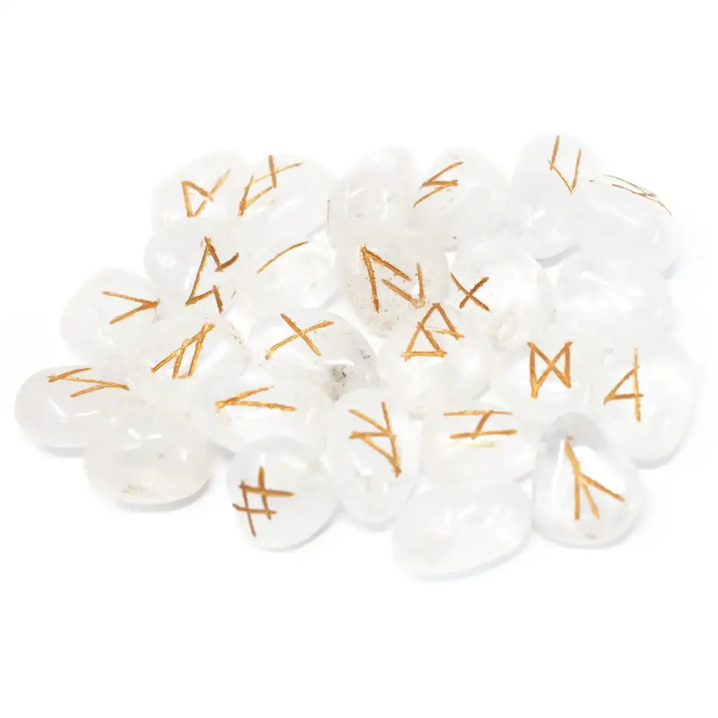 Runes Stone Set in Pouch – Crystal | www.artisangoods.co.uk 2 Runes Stone Set in Pouch – Crystal | www.artisangoods.co.uk 2