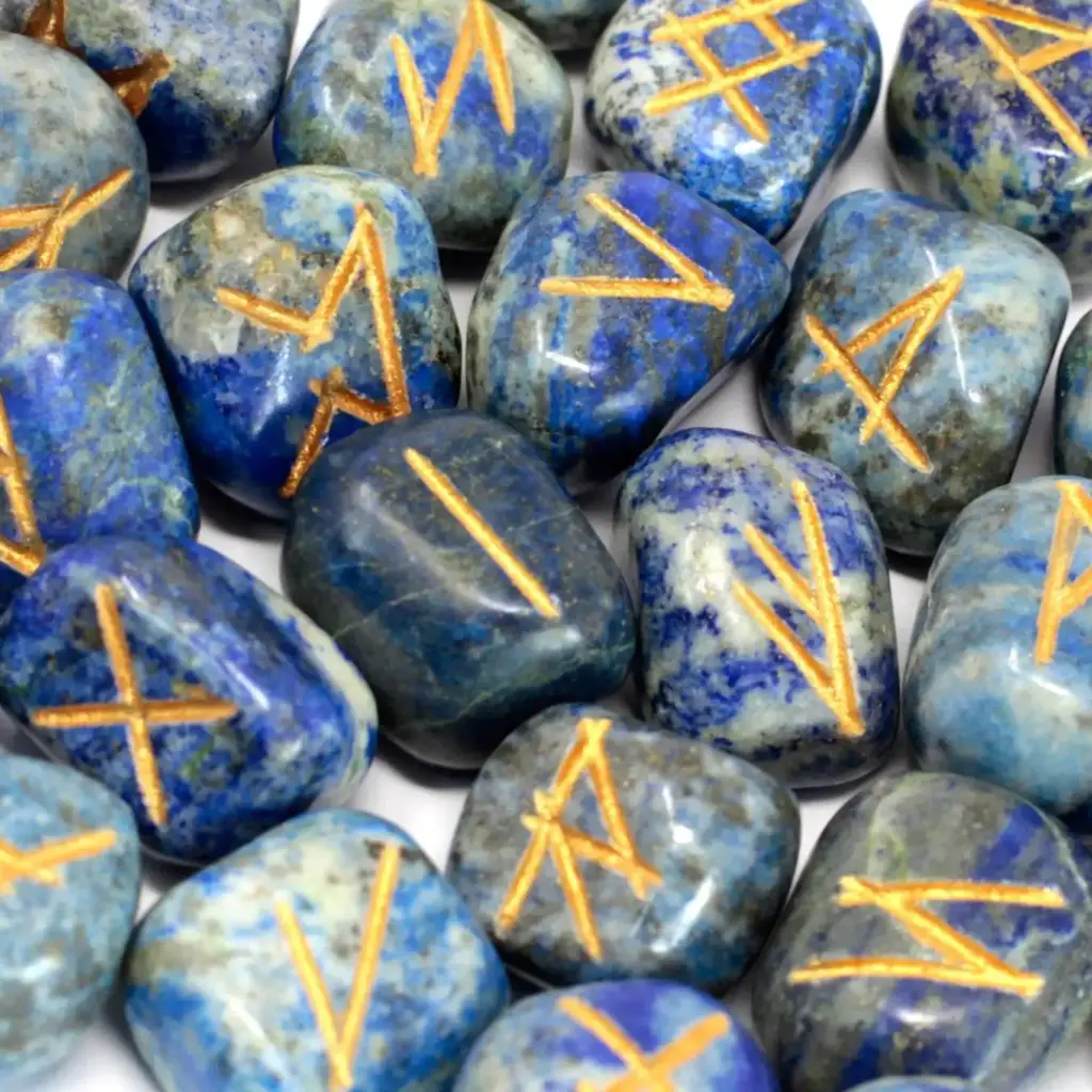 Runes Stone Set in Pouch – Lapis | www.artisangoods.co.uk Runes Stone Set in Pouch – Lapis | www.artisangoods.co.uk
