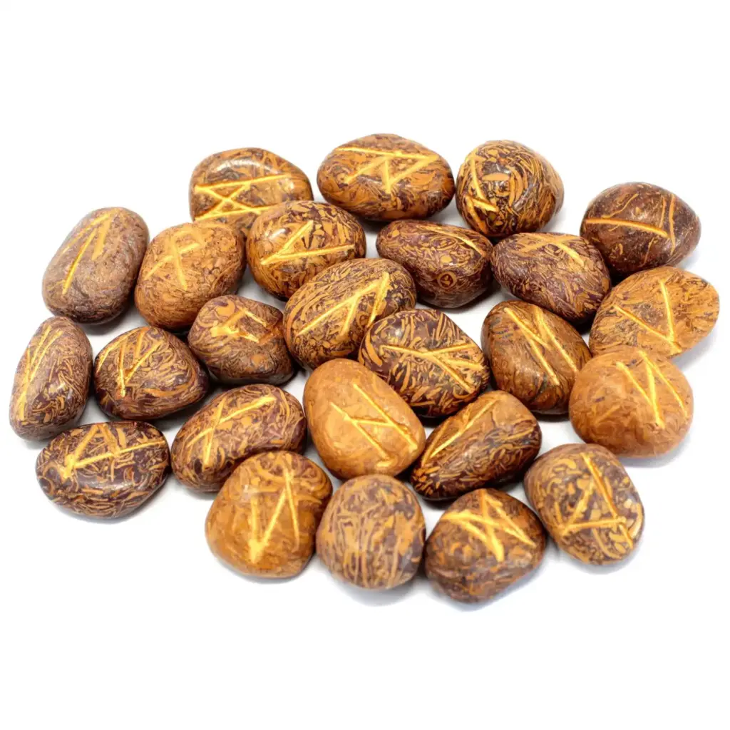 Runes Stone Set in Pouch – Snake Jasper | www.artisangoods.co.uk 2 Runes Stone Set in Pouch – Snake Jasper | www.artisangoods.co.uk 2