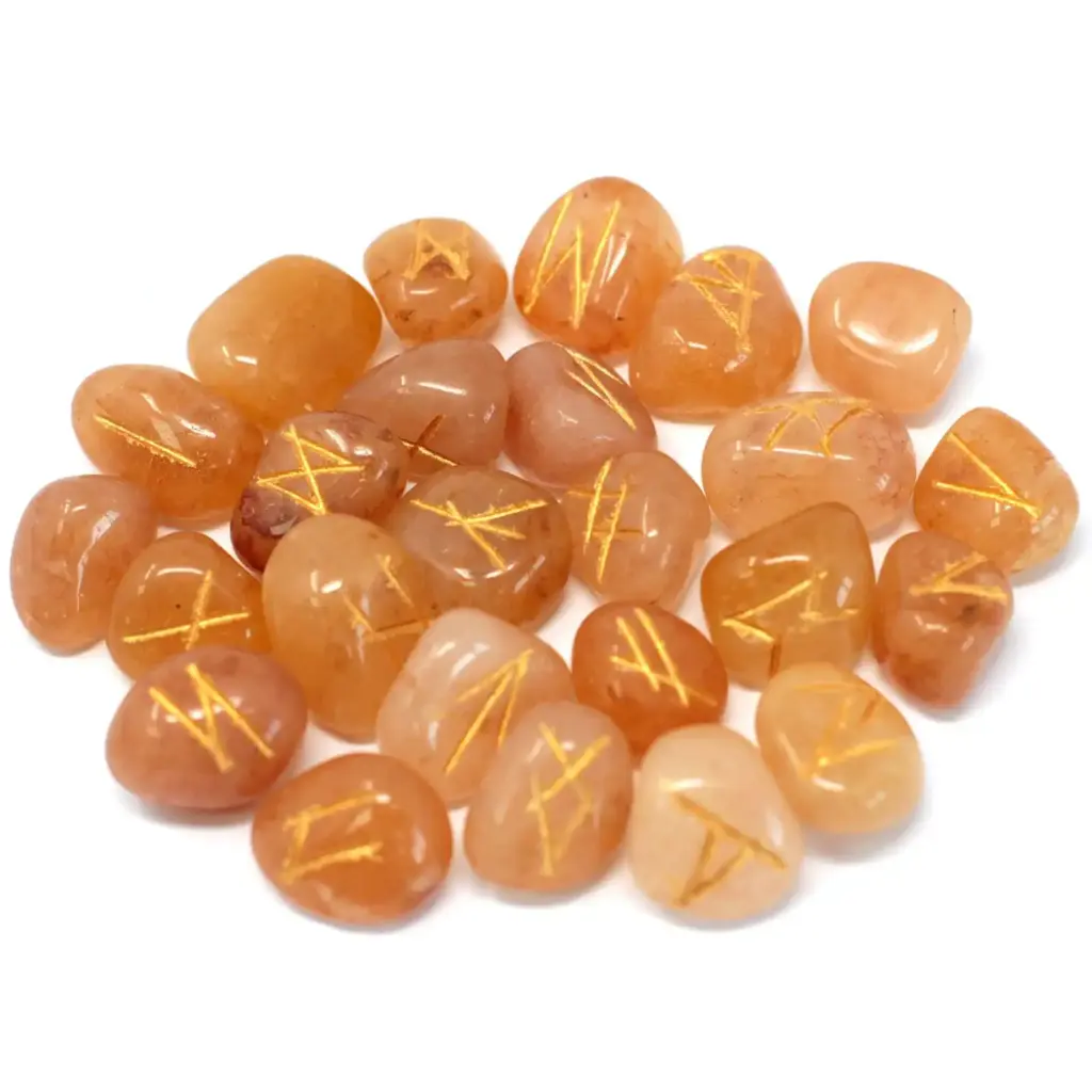 Runes Stone Set in Pouch- Yellow Aventurine | www.artisangoods.co.uk 2 Runes Stone Set in Pouch- Yellow Aventurine | www.artisangoods.co.uk 2