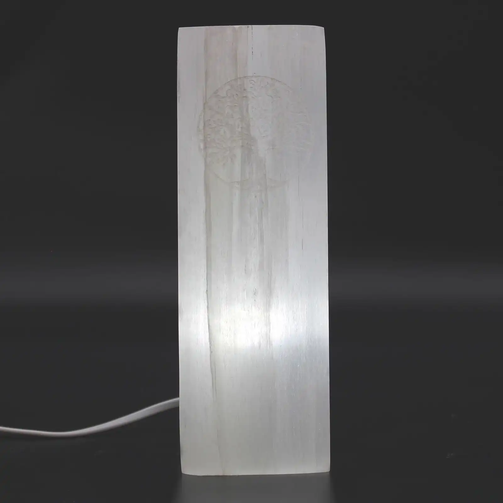 Selenite Block Lamp 25cm – Chakra Lamp | www.artisangoods.co.uk 4 Selenite Block Lamp 25cm – Chakra Lamp | www.artisangoods.co.uk 3