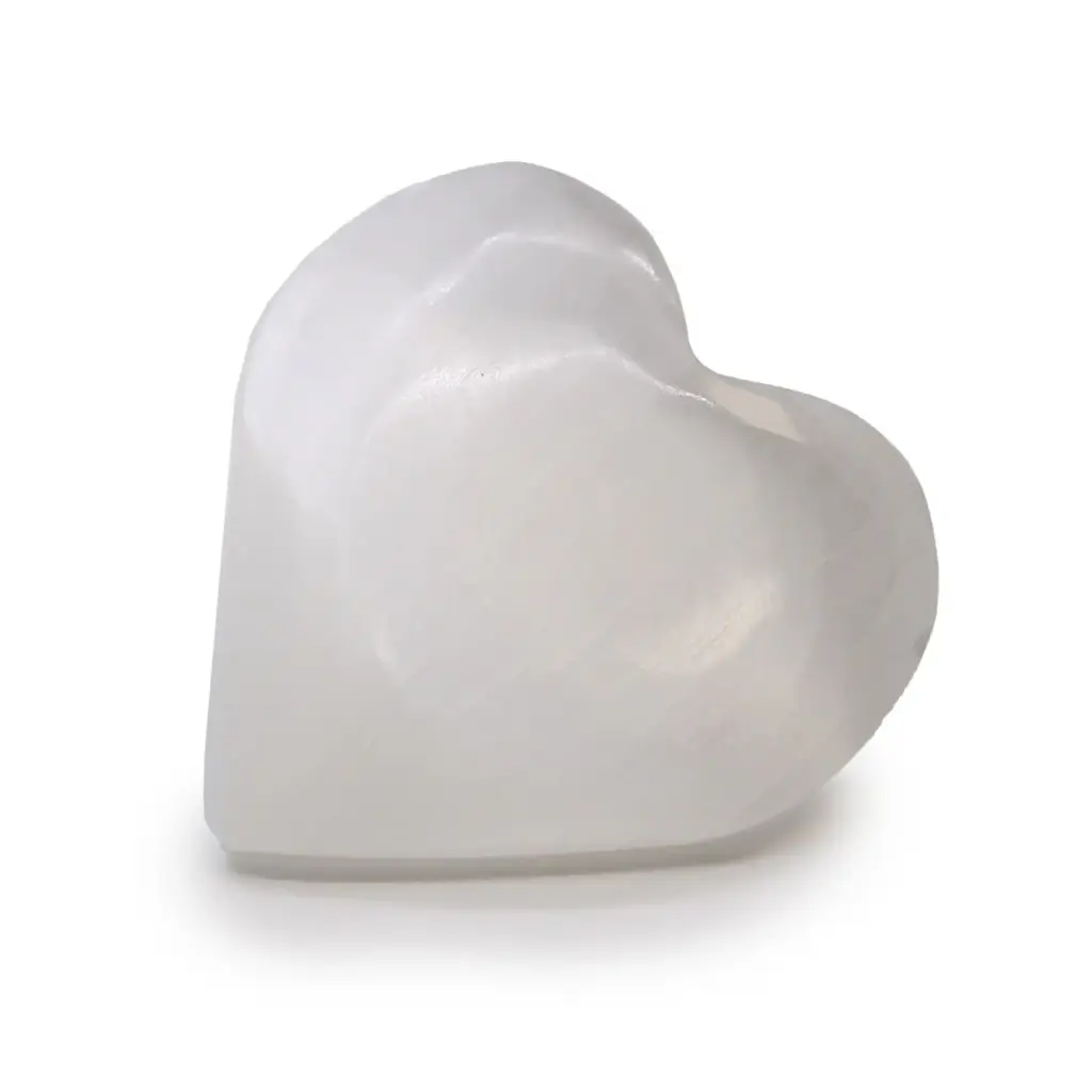 Selenite Heart – 7-8cm | www.artisangoods.co.uk