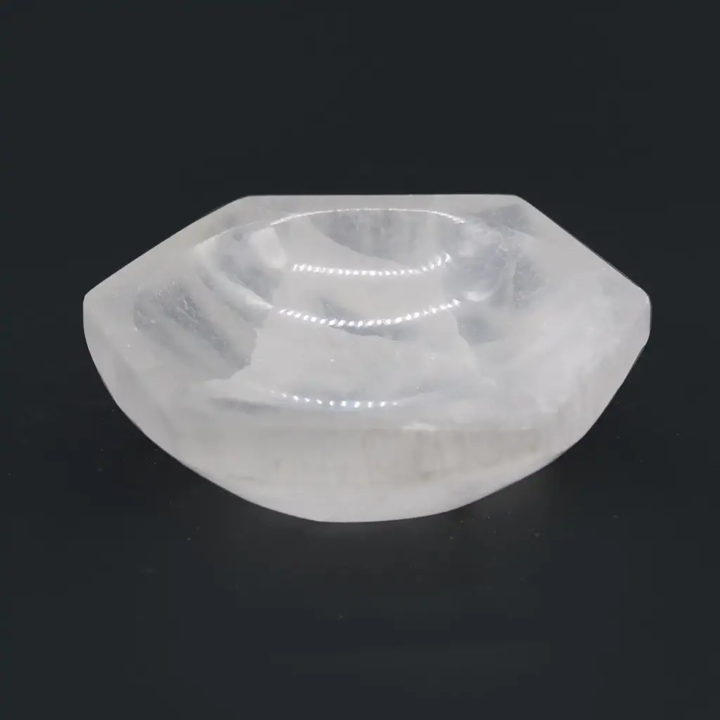 Selenite Hex Bowl – 10cm | www.artisangoods.co.uk 3