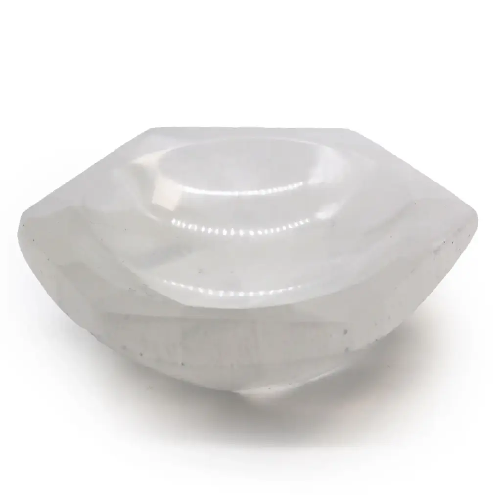Selenite Hex Bowl – 10cm | www.artisangoods.co.uk