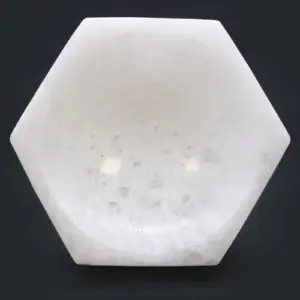 Selenite Hex Bowl – 15cm | www.artisangoods.co.uk 2